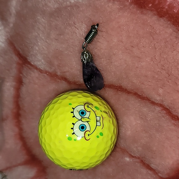 Vintage amethyst pendant charm 1" - Picture 4 of 4